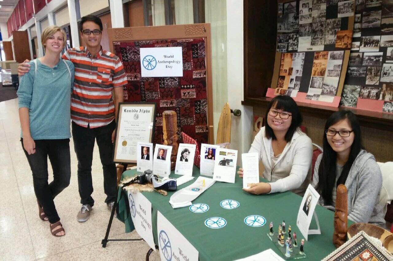 people at an Anthropology Day event